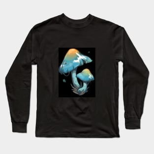 Elegant Blue Webcap mushroom Long Sleeve T-Shirt